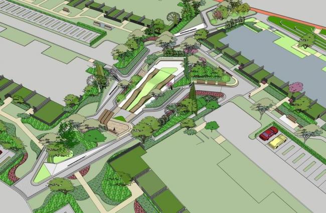 Modern Landscape Design for Residential Communities: Corridor and Seating in SketchUp