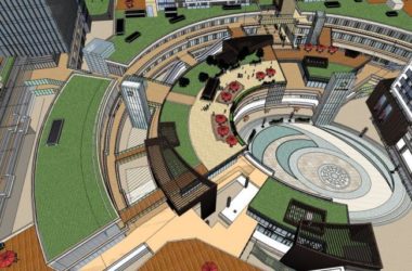 Modern High-Rise Commercial Complex with Office Hotel and Podium – SketchUp Model-BIM WORLD
