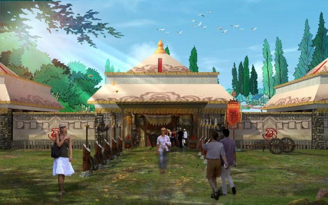 SketchUp Model of Ancient Architecture | Classical Style Landscape Design