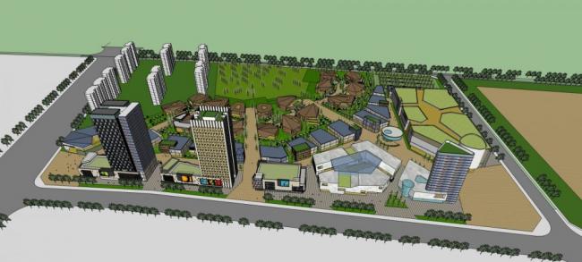 Modern High-Rise Commercial Complex with Hotel, Offices, and Podium | SketchUp Model