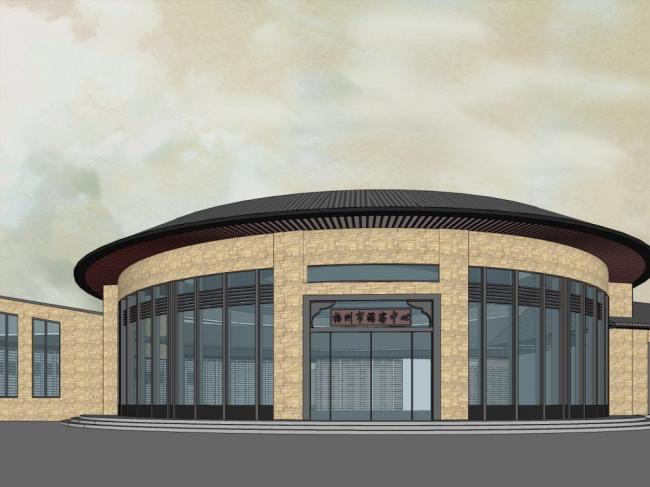 SketchUp Designs for Station Road and Bridge | Multi-Story Passenger Transport Center with Modern Chinese Architectural Style