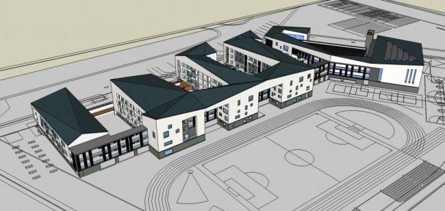 Multi-Story School Building in New Chinese Style | SketchUp Educational Architecture Model