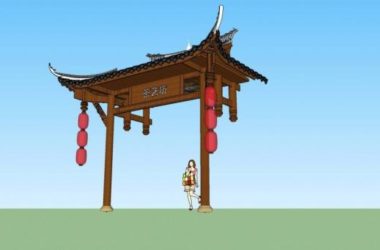 SketchUp Material Models: Doors, Entrances, and Traditional Chinese Architectural Elements-BIM WORLD