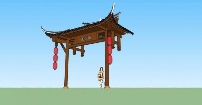 SketchUp Material Models: Doors, Entrances, and Traditional Chinese Architectural Elements