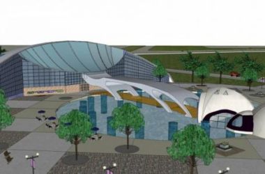 SketchUp Cultural Model Featuring Modern Landscape, Urban Sketches, Parks, Dams, and Square Guild Hall Architecture-BIM WORLD