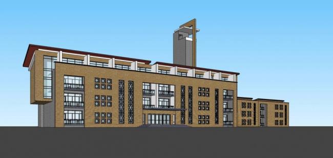 Modern Multi-Story School Building | Educational and Teaching Facility in SketchUp