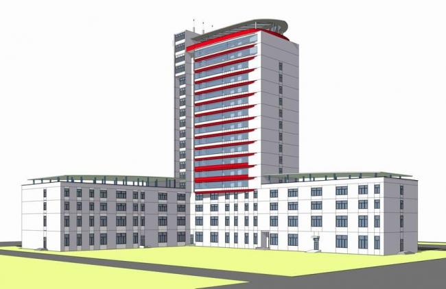 Modern High-Rise Office Building Sketchup Model