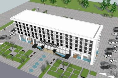 Modern Multi-Story Township Office Building Model in SketchUp-BIM WORLD