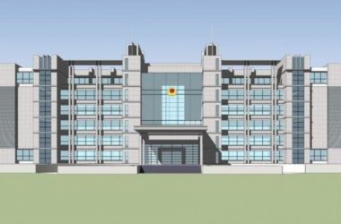 Modern Multi-Story Government Office Building Model in SketchUp-BIM WORLD