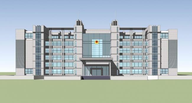 Modern Multi-Story Government Office Building Model in SketchUp