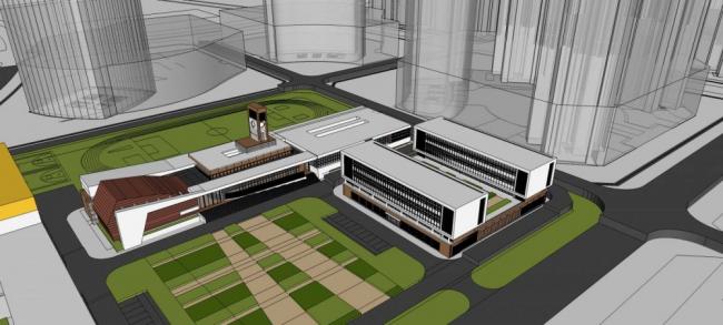 Modern Multi-Story Elementary School Model | SketchUp Educational Building Design