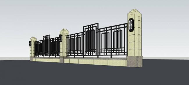 Neoclassical SketchUp Materials: Building Components, Walls, and Guardrails
