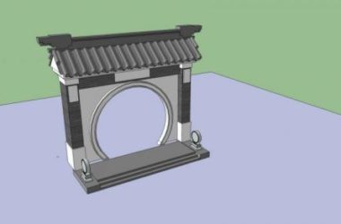 SketchUp Material Models: Architectural Elements, Courtyard Doors, and Traditional Chinese Style-BIM WORLD