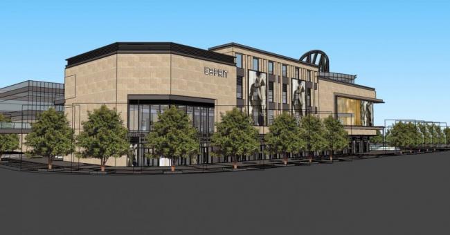 SketchUp Business Model: Modern Multi-Story Commercial Building for Large Shopping Malls