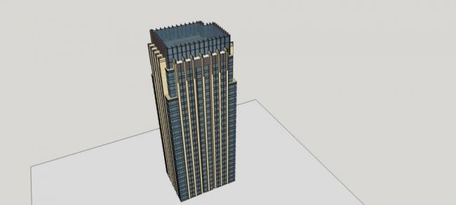 Neoclassical High-Rise Office Building SketchUp Model