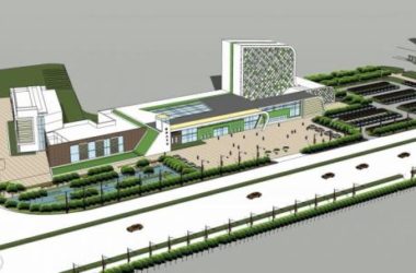 SketchUp Design: Station Road Bridge with Multi-Story Bus Station, High-Rise Office Tower, Hotel, and Modern Transit Hub-BIM WORLD