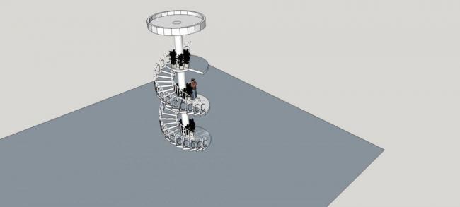 SketchUp Material Models: Rotating Stairs and Component Textures
