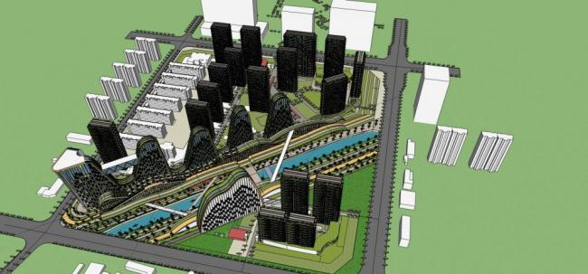 SketchUp Residential Models: High-Rise Buildings, Shopping Malls, Commercial Podiums, Modern Designs, and Eco-Friendly Communities