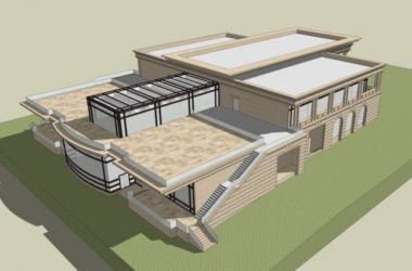 SketchUp Business Model: Multi-Story Neoclassical Clubhouse and Sales Office Commercial Building-BIM WORLD