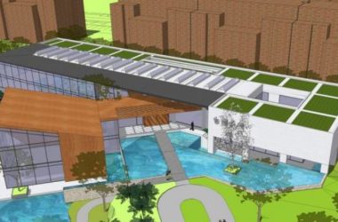 SketchUp Business Model: Xi'an Baihua Forest Residential Clubhouse, Multi-Story Sales Office & Marketing Center in Modern Style-BIM WORLD