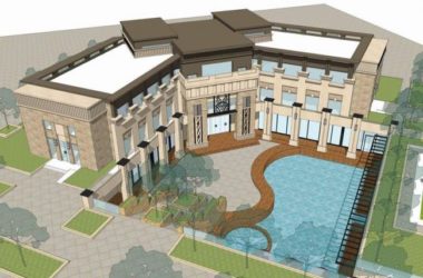 SketchUp Business Model: Multi-Story Sales Office, Clubhouse, Marketing Center in New Asian Style Commercial Building-BIM WORLD
