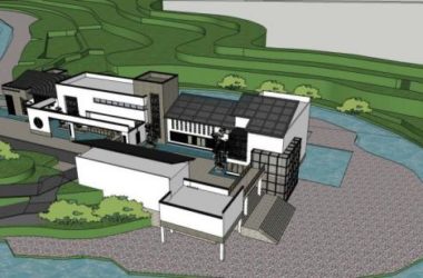 SketchUp Business Model: Multi-Story Chinese-Style Clubhouse and Commercial Building-BIM WORLD