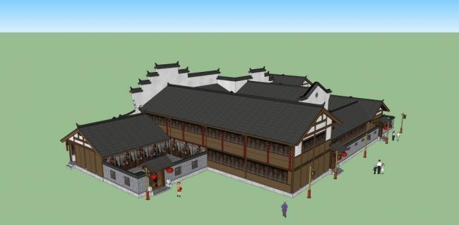 SketchUp Model of Ancient Chinese Architecture: Traditional Courtyard Design