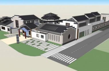 Multi-Story Chinese-Style Kindergarten Model | Educational Architecture in SketchUp-BIM WORLD