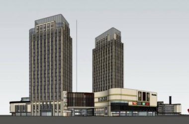 SketchUp Complex Model: Jinke Jin Street High-Rise Hotel, Office, Mall, and Multi-Story Commercial Space in Simplified European Style-BIM WORLD