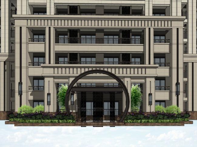 Modern High-Rise Residential Building Models in SketchUp