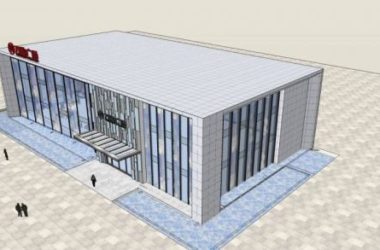 SketchUp Business Model: Wanda Plaza Sales Center – Modern Single-Story Commercial Building-BIM WORLD
