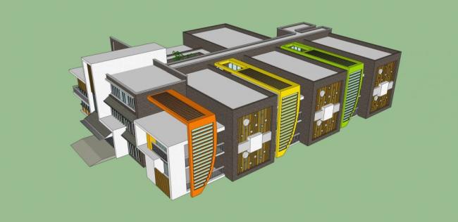 Modern Multi-Story Kindergarten Design | Educational Architecture by SketchUp School