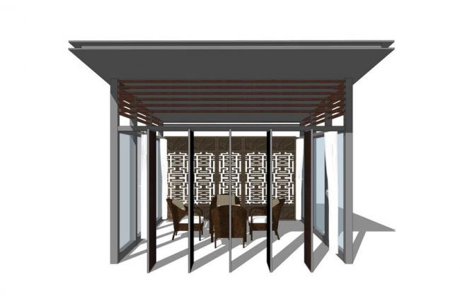 SketchUp Pavilion Models Gallery | Modern Chinese Style Sketches