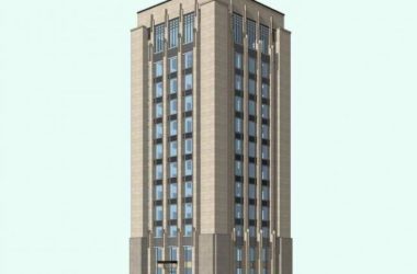 SketchUp Office Model | High-Rise European Neoclassical Office Building Simplified Design-BIM WORLD