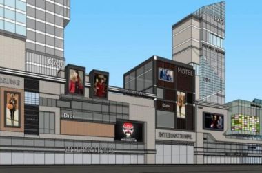 Modern High-Rise Commercial Complex with Hotel, Office, and Retail Podium in SketchUp-BIM WORLD