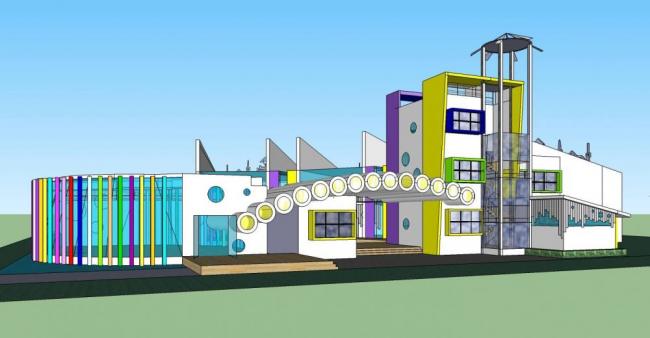 Modern Multi-Story Kindergarten Design | Educational Architecture by SketchUp School