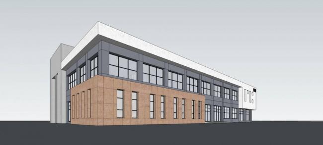 Sketchu Industrial Building: Modern Multi-Story Factory Architecture