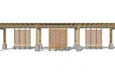SketchUp Material Models: Corridor, Modern Chinese Style, and Contemporary Zen Pavilion-BIM WORLD