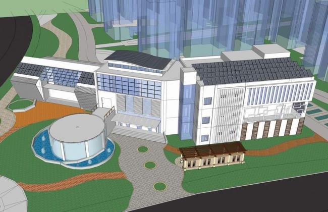 SketchUp Business Model: Multi-Story Chinese-Style Clubhouse, Inn, and Commercial Building