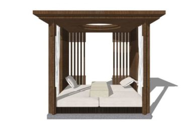 New Chinese Style Pavilion Sketch Model | Landscape Pavilion & Gallery Design in SketchUp-BIM WORLD