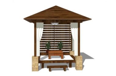 New Chinese Style Pavilion Sketch Model | Landscape Gallery Design in SketchUp-BIM WORLD