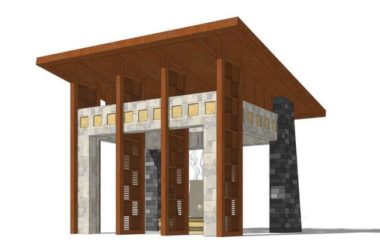 SketchUp Model: New Chinese Style Pavilion and Landscape Gallery-BIM WORLD