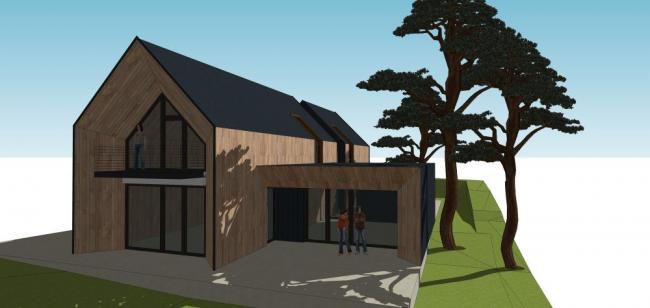 Modern Small Residence SketchUp Model | Villa and Garden Home Design
