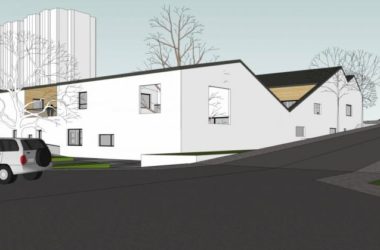 Modern Multi-Story Kindergarten with Sloping Roof | Educational Building in SketchUp-BIM WORLD
