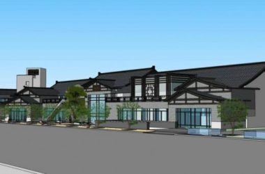 SketchUp Business Model: Multi-Story Commercial Street and Shopping Mall with Chinese Architectural Style-BIM WORLD
