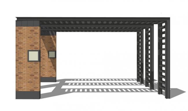 SketchUp Model: Corridor Design in Modern Chinese Style