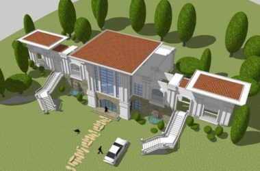 SketchUp Business Model: Multi-Story Commercial Club with Spanish and European Classical Design-BIM WORLD