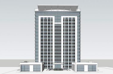 Modern High-Rise Office Model for Government and Public Institutions in SketchUp-BIM WORLD