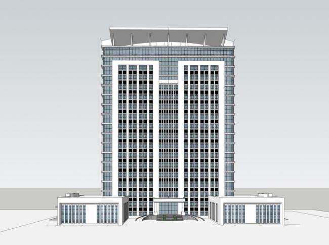 Modern High-Rise Office Model for Government and Public Institutions in SketchUp