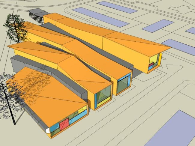 Modern Multi-Story Museum and Exhibition Hall Cultural Architecture in SketchUp